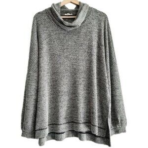WESTBOUND Fine Knit Sweater High-Low Hem Slouchy Turtleneck Sz XL